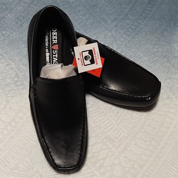 Men's Deer Stags 902 Collection Memory Foam Drive Black Shoes Size 12 Med. NWT.